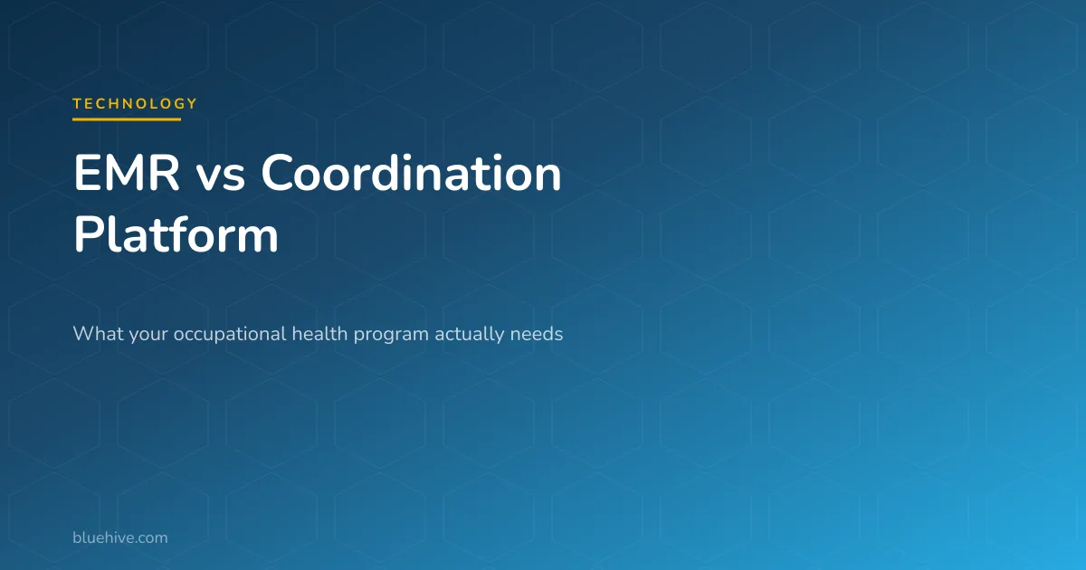 Occupational Health EMR vs Coordination Platform: What's the Difference and Do You Need Both?